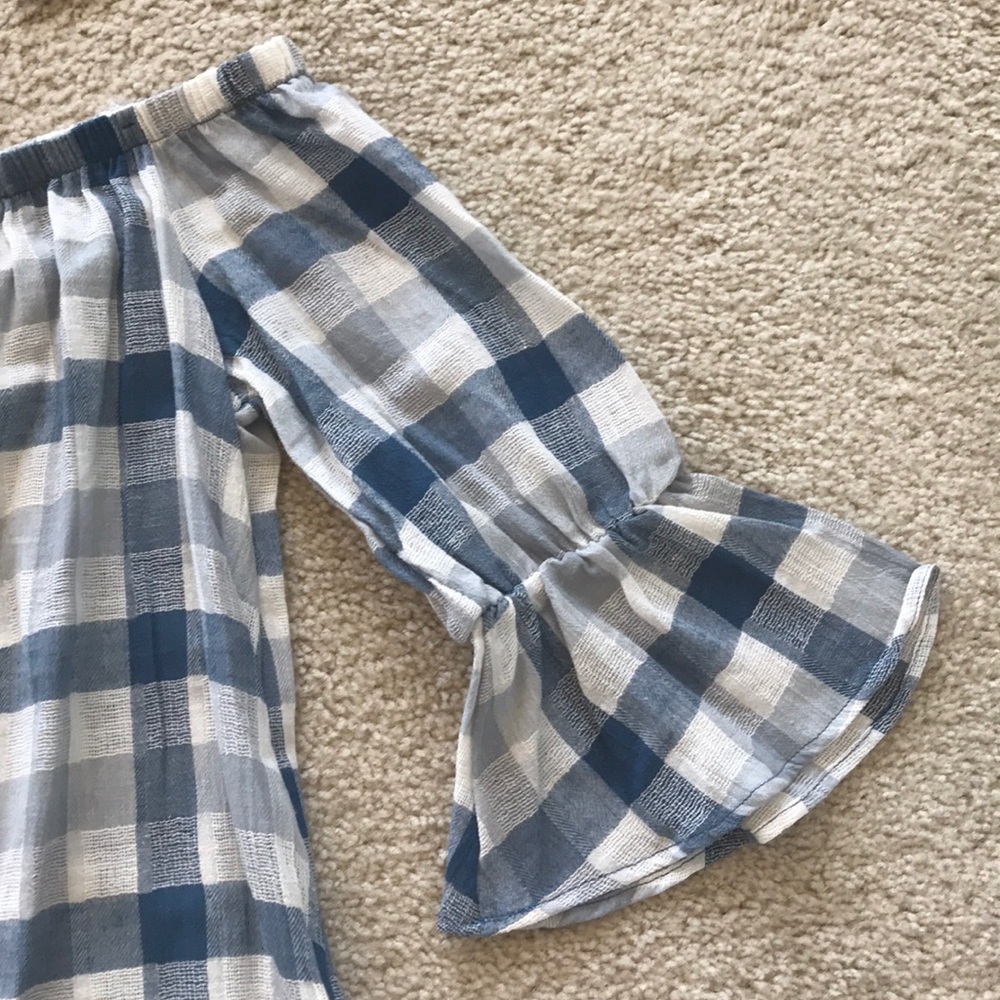 Off the Shoulder Gingham Dress - Picture 6 of 8